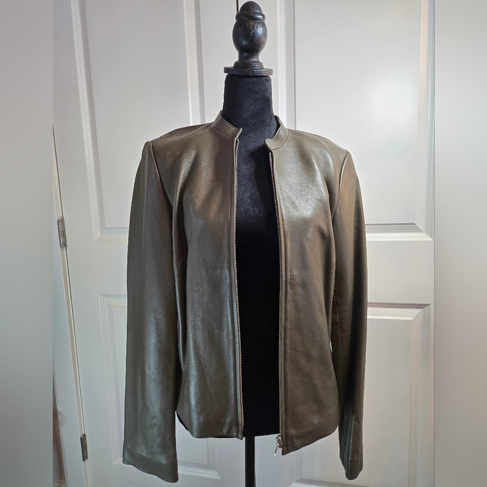 NEW Vintage Ann Taylor Leather Jacket NWT